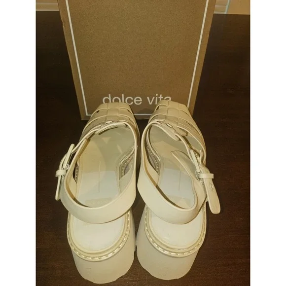 Dolce Vita Women's Lasly Tonal Light Yellow Platform Sandal Shoe, Size 8 NIB - Picture 7 of 7